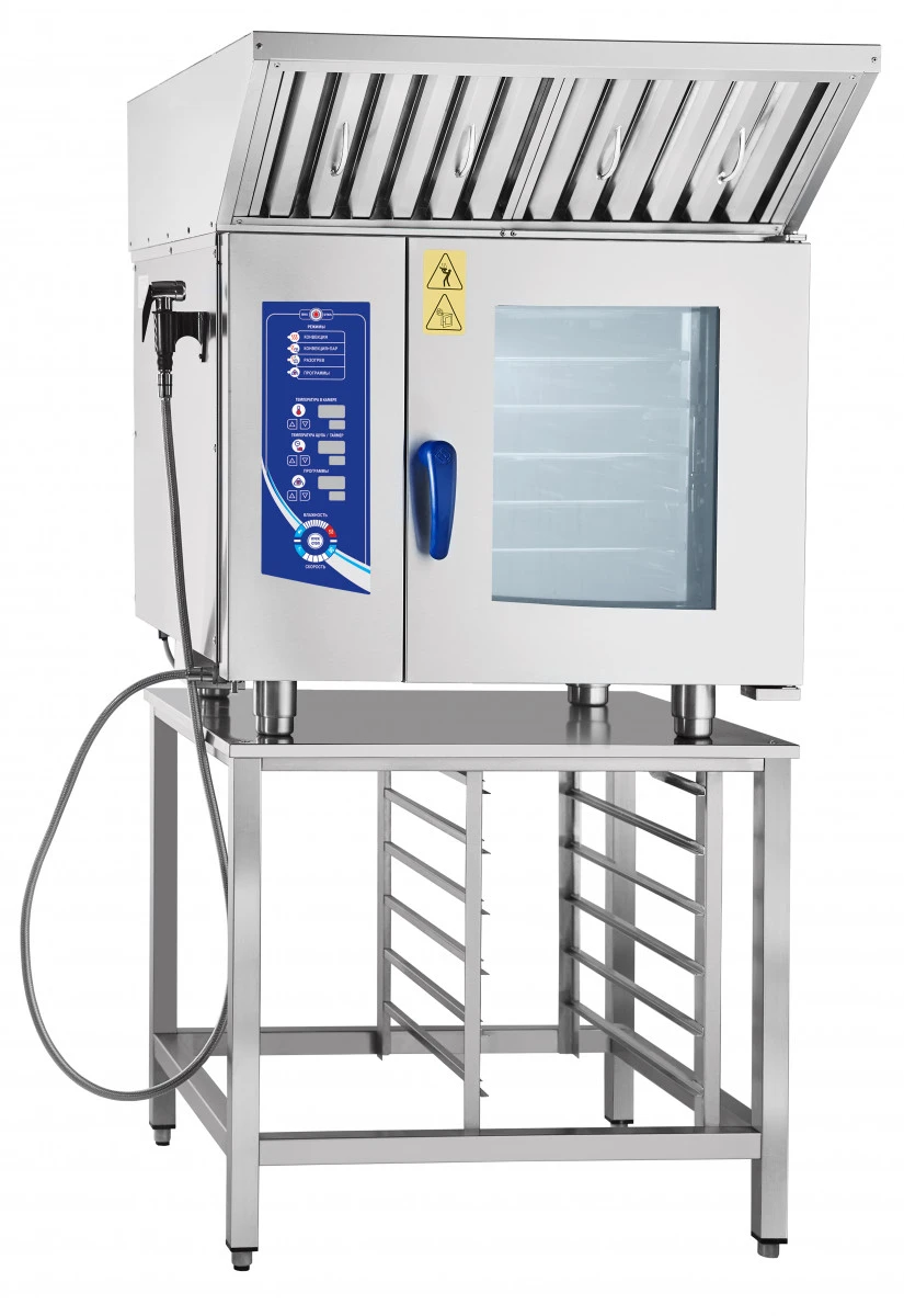Аппарат паров.-конвект. эл. кух. ПКА 6-1/1ВМ (2) (инжекц., 6 GN 1/1, вся нерж., б/гастр.)