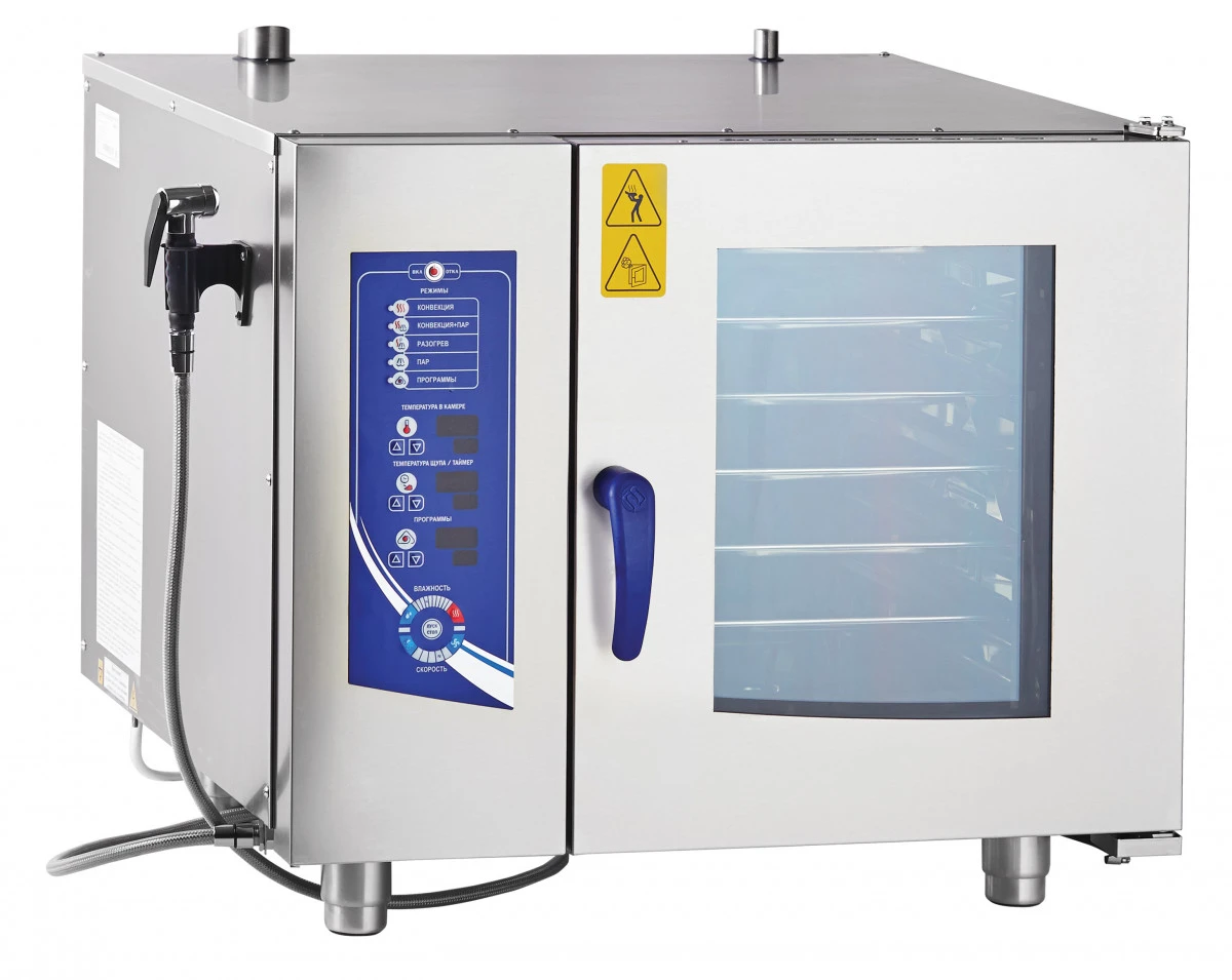 Аппарат паров.-конвект. эл. ПКА 6-1/1ПМ (2) (6 уровней GN 1/1 нерж., б/гастр., реверс)