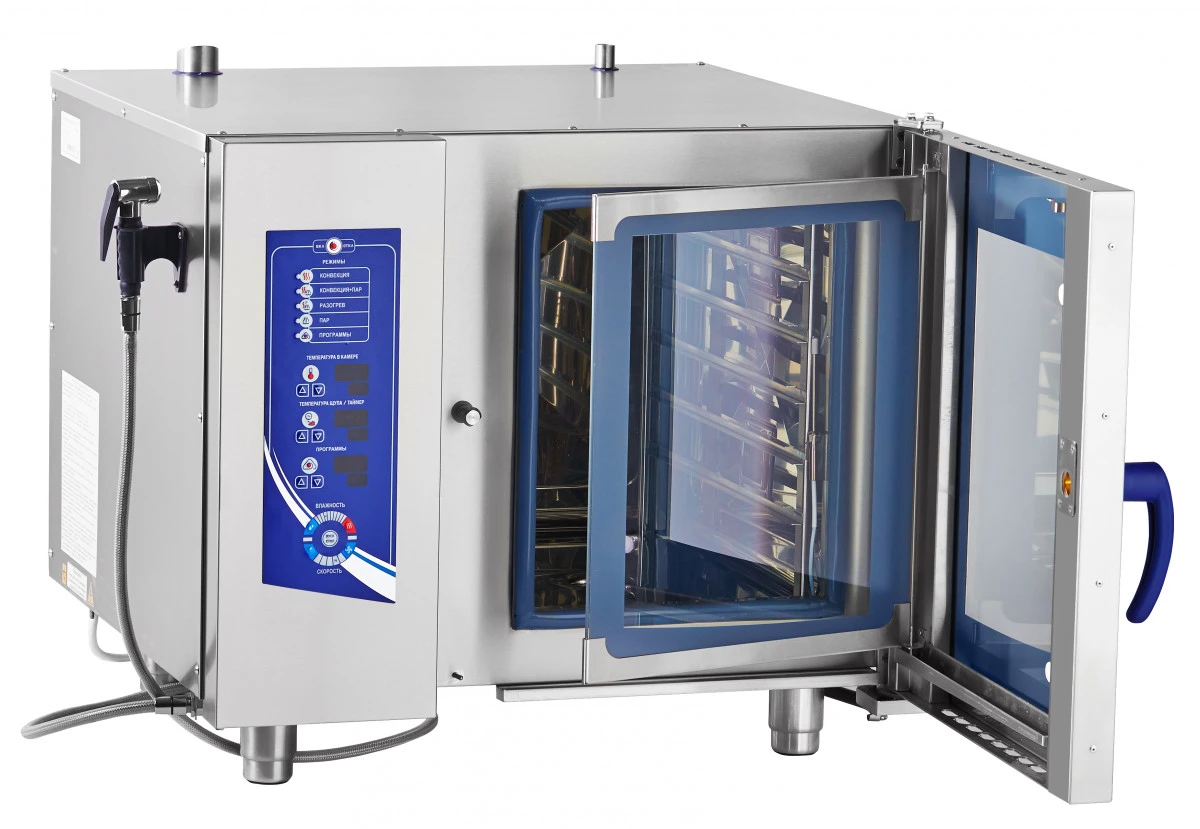 Аппарат паров.-конвект. эл. ПКА 6-1/1ПМ (2) (6 уровней GN 1/1 нерж., б/гастр., реверс)