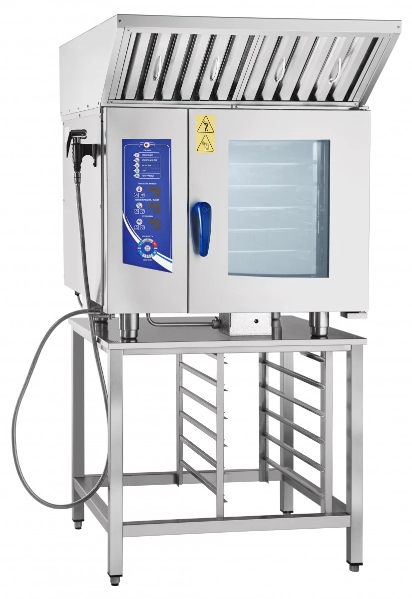 Аппарат паров.-конвект. эл.кух. ПКА 6-1/1ВМ2-01 (инжекц., 6хGN-1/1, вся нерж., б/гастр.)