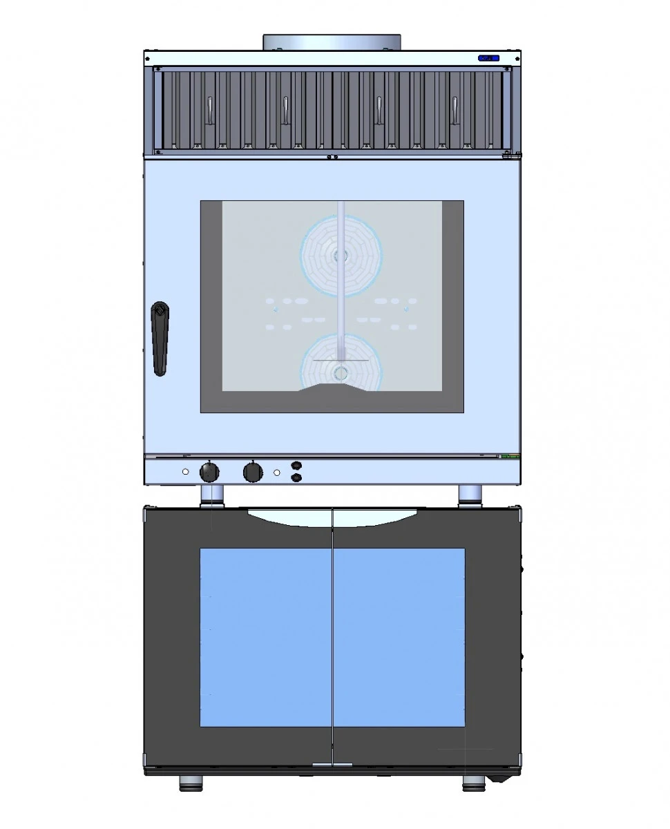 Зонт вытяжной встраиваемый Abat ЗВВ-6-6/4 для печи электр. конвекционной КЭП-6 (867х1079х286 мм) (Приход 2021г.)