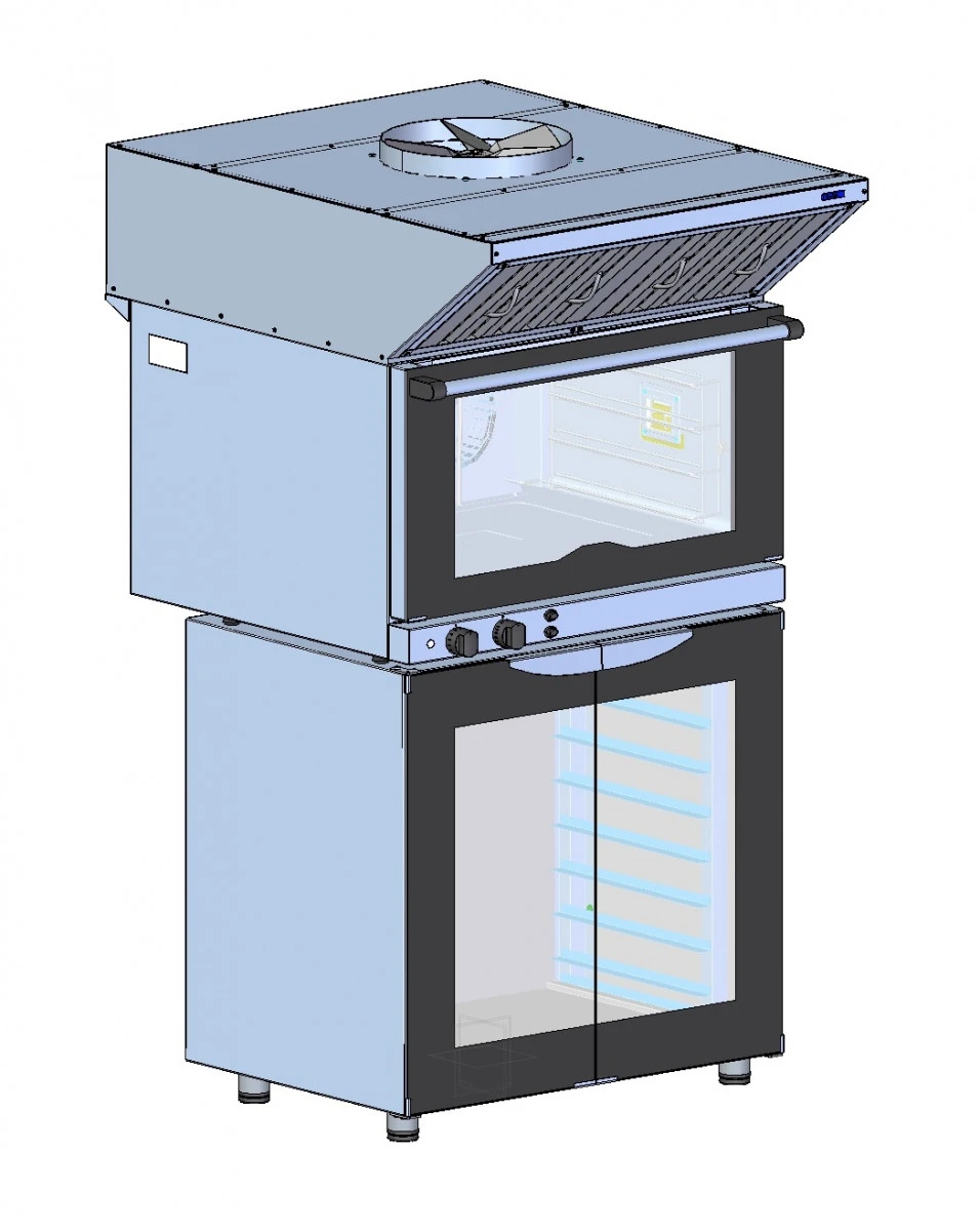 Зонт вытяжной встраиваемый Abat ЗВВ-4-6/4 для печи электр. конвекционной КЭП-4 (800х1040х286 мм) (Приход 2021г.)