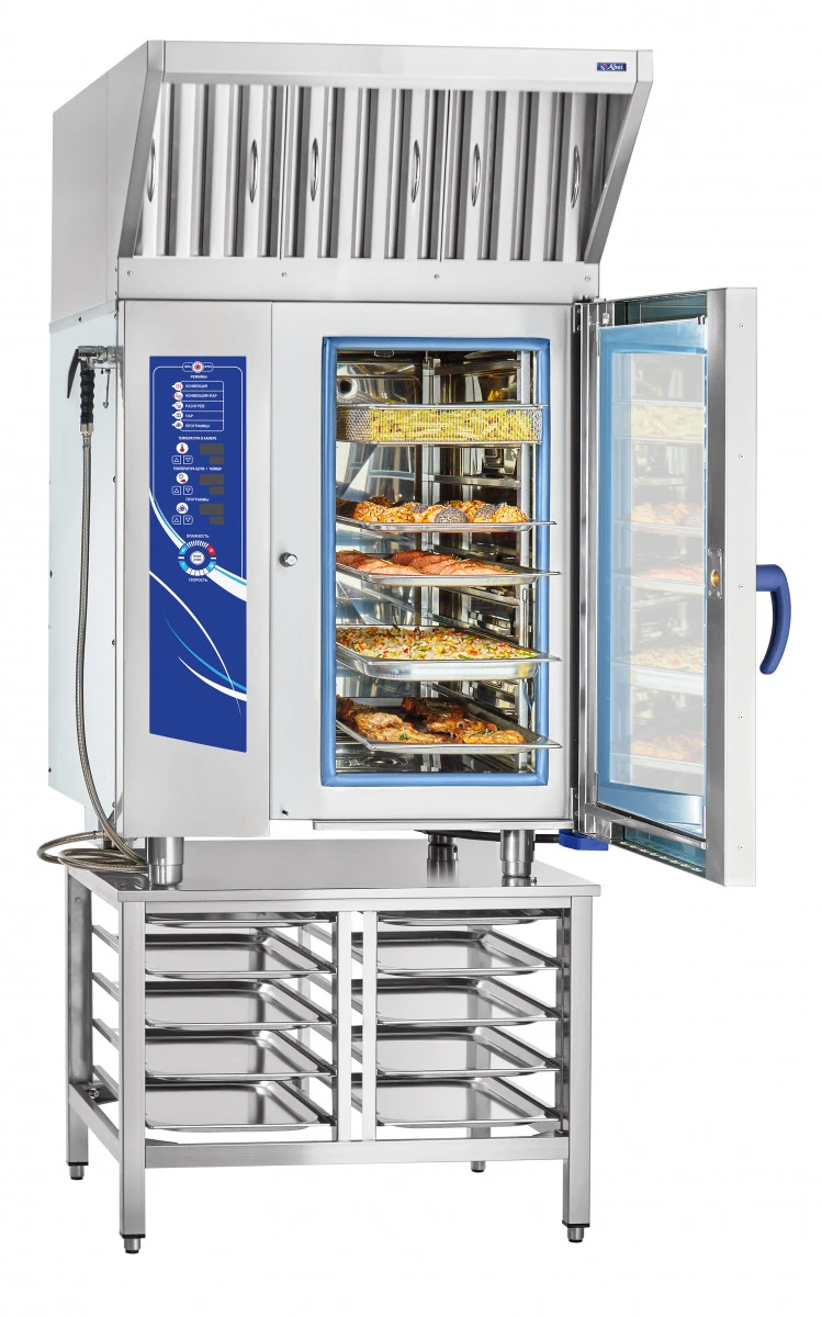 Аппарат паров.-конвект. эл. кух. ПКА 10-1/1ВМ2  (инжекц., 10 GN 1/1, лицо нерж, б/гастр.)