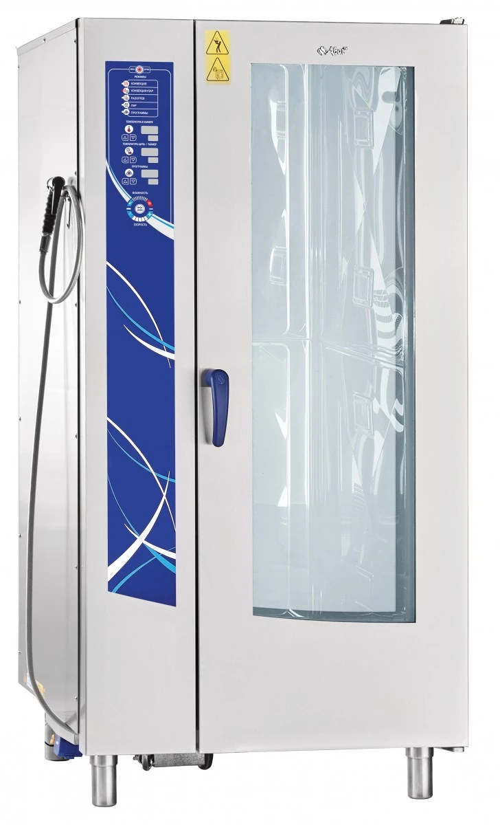 Аппарат паров.-конвект. эл.кух. ПКА 20-1/1ВМ2-01 (инжекц., 20хGN-1/1, вся нерж, б/гастр.) автомойка