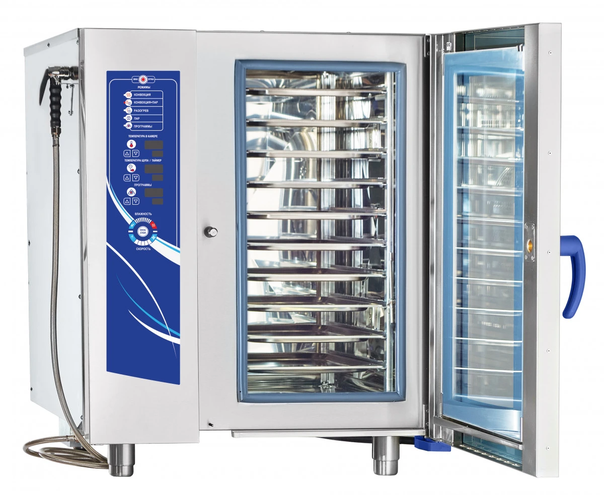 Аппарат паров.-конвект. эл. кух. ПКА 10-1/1ПМ2 (10 уровней GN 1/1, лицо нерж., б/гастр.)