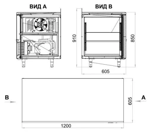 Стол холодильный TM2-22-G