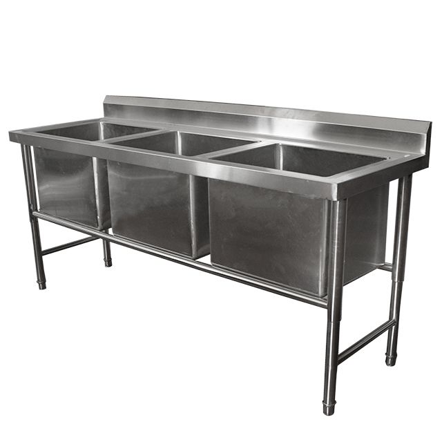 Мойка нержавеющая 3-секционная 1700×600×850