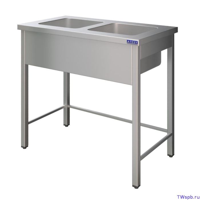 Мойка нержавеющая 2-секционная 1500×600×850