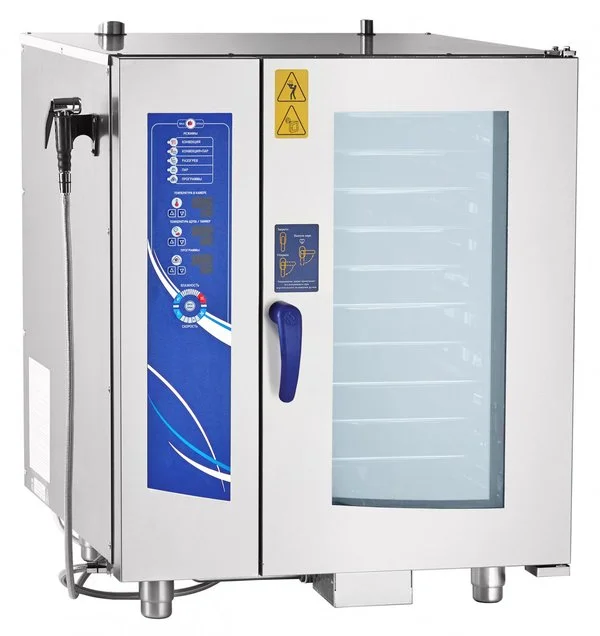 Аппарат паров.-конвект. эл.кух. ПКА 10-1/1ВМ2-01 (инжекц., 10хGN-1/1, вся нерж., б/гастр.) автомойка