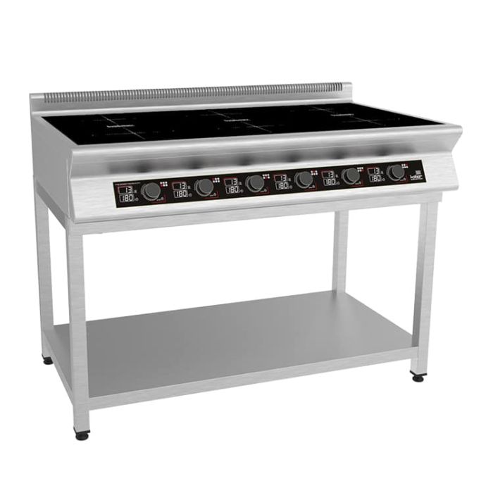 Плита индукционная на открытой подставке 6 конфорок I7-6S