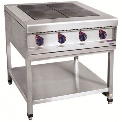 Плита электрическая ABAT ЭПК-48П четырехконфорочная без жарочного шкафа (полностью нерж, серия 900)