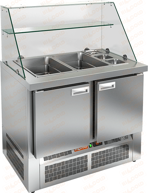 Стол холодильный для салатов (саладетта) HICOLD SLE3-11GN высокое стекло